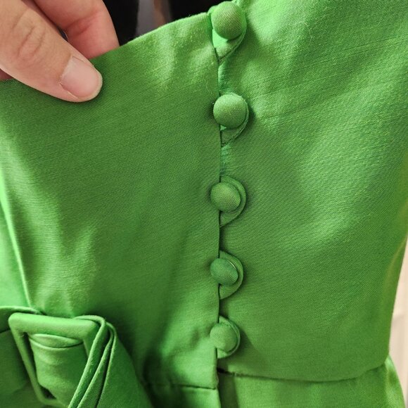 Vintage Another Ann Barry Jr. Kelly Green Dress XS - Picture 7 of 9